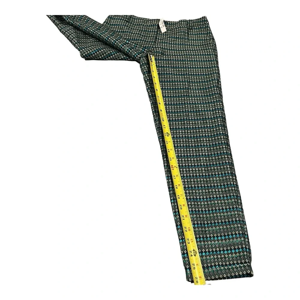 NWT Madewell Sessun Diana Essential‎ Slim Lined Plaid Trousers Size 36